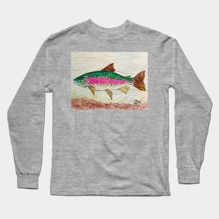 Rainbow Trout in the Stream Long Sleeve T-Shirt